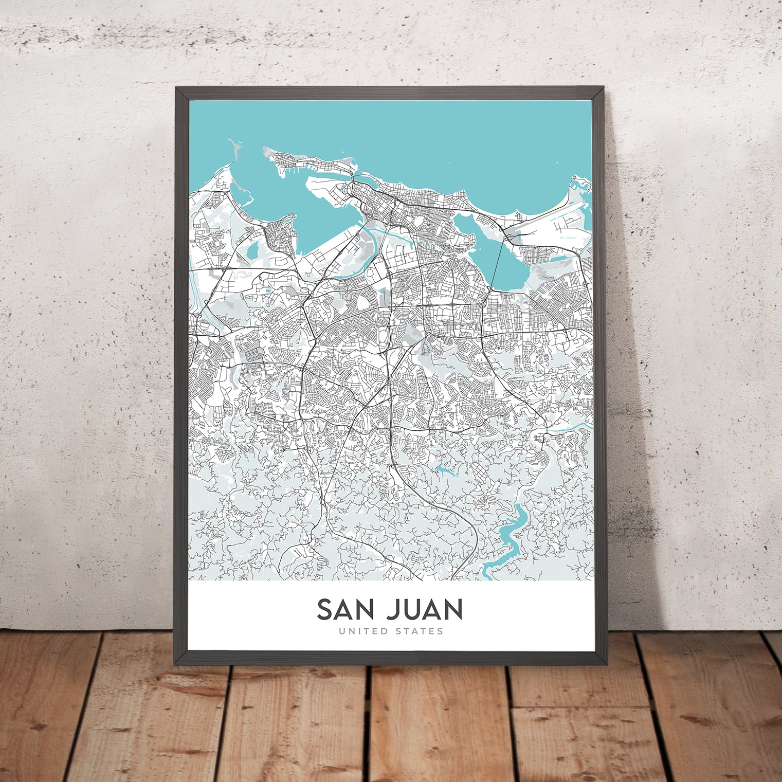 Modern City Map of San Juan