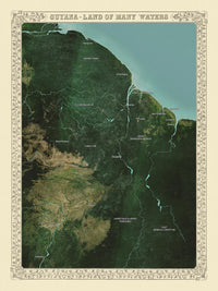 A vintage style satellite map