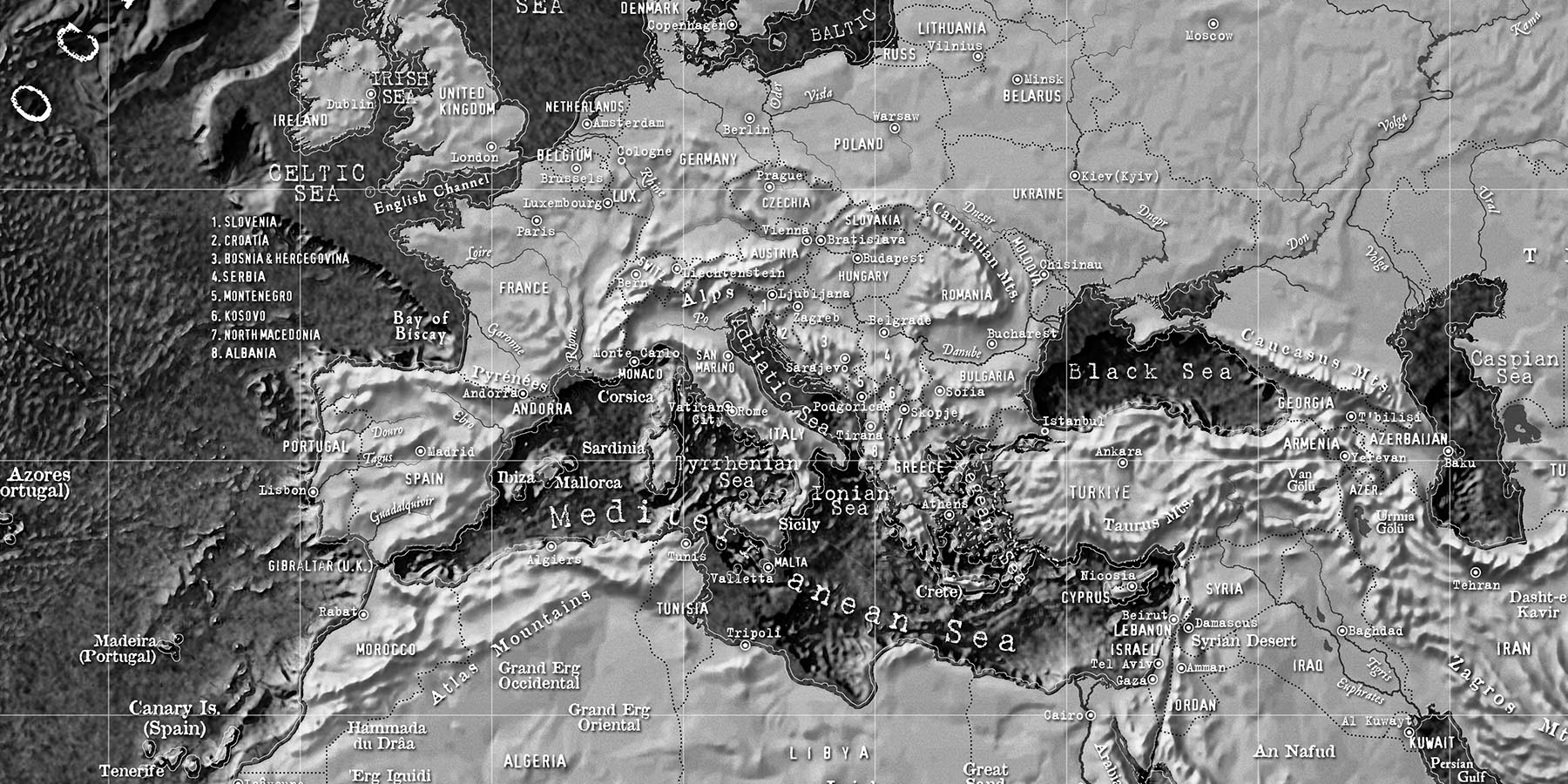 Modern World Maps – The Unique Maps Co.