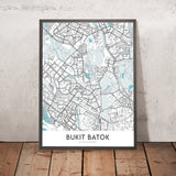 Moderne Stadtkarte von Bukit Batok, Singapur: Naturpark, Little Guilin, West Mall, Alte Ford Motorfabrik, Denkmal 