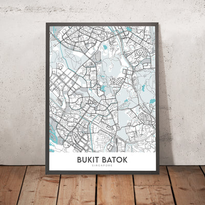 Plan de la ville moderne de Bukit Batok, Singapour : parc naturel de Bukit Batok, Little Guilin, West Mall, Old Ford Motor Factory, mémorial de Bukit Batok