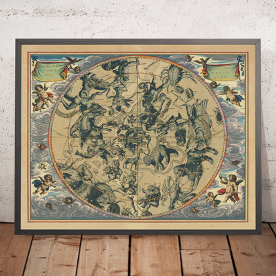 Celestial Chart of Northern Constellations by Andreas Cellarius, 1661