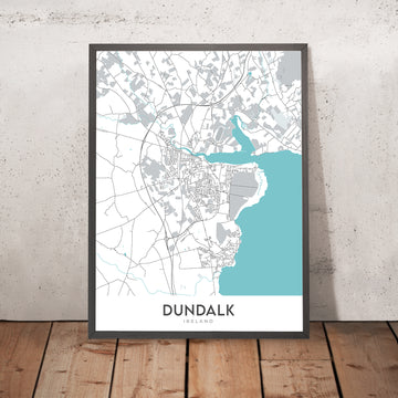 Modern City Map of Dundalk, Ireland: Dundalk Stadium, St. Patrick&