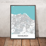 Moderne Stadtkarte von Edinburgh, UK: Alte Stadt, Neue Stadt, Edinburgh Castle, Botanischer Garten, M8 