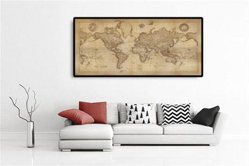 Mappa del Mondo Antico di Edward Stanford, 1898 - Capolavoro della Carta Murale Sepia Atlas 