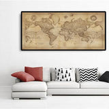 Carte ancienne du monde d'Edward Stanford, 1898 - Masterpiece Spia Atlas Tableau murale