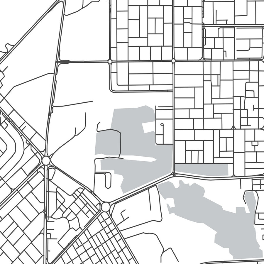 Mappa della città moderna di Fujairah, UAE: Forti, Musei, Costa 