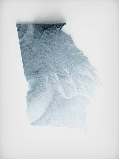 Georgien Topografische 3D-Reliefkarte 