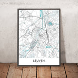 Modern City Map of Leuven, Belgium: Town Hall, University, Botanical Garden, E40, A2