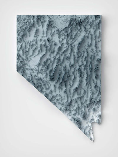 Carte topographique 3D en relief du Nevada 