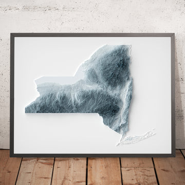 Mappa topografica 3D di rilievo di New York 