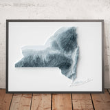Mapa topográfico 3D de relieve de Nueva York 
