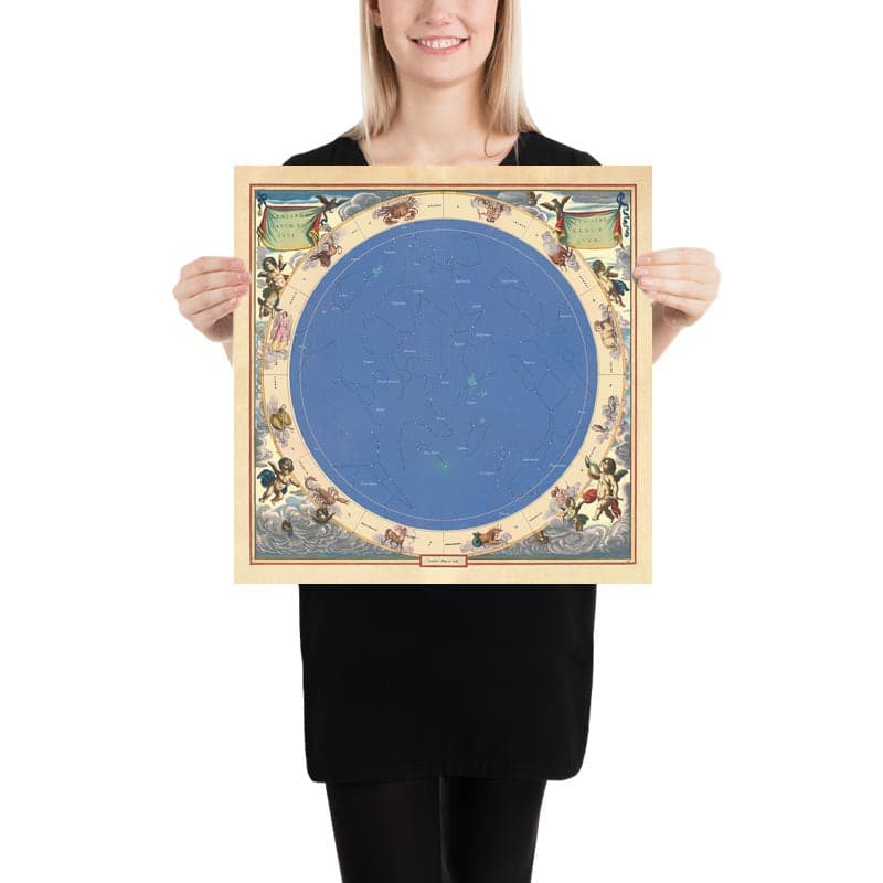 Personalised Old Star Map: Custom Celestial Chart for Specific Date, Birthday, Anniversary