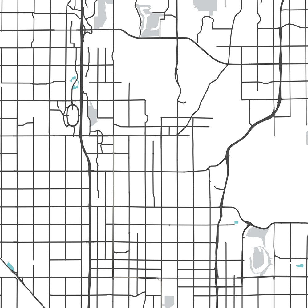 Mapa de la ciudad moderna de Phoenix, AZ: Arcadia, Biltmore, ASU, I-10, Loop 101