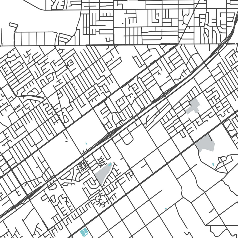 Modern City Map of Riverside, CA: Arlington, Downtown, La Sierra, Riverside Art Museum, University of California