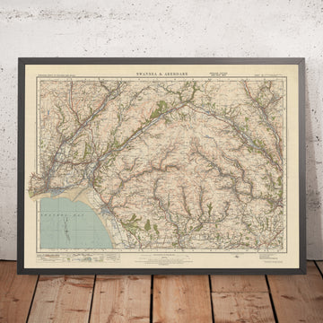 Old Ordnance Survey Map, Sheet 101 - Swansea & Aberdare, 1925: Merthyr Tydfil, Neath, Port Talbot, Pontypridd