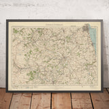 Mappa dell'Ordnance Survey, Foglio 11 - Durham e Sunderland, 1925: Porto di Seaham, Bishop Auckland, Houghton le Spring, Chester le Street, Hetton le Hole 