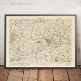 Vecchia mappa dell'Ordnance Survey, Foglio 112 - Marlborough, 1925: Calne, Devizes, Hungerford, Lambourn, North Wessex Downs AONB 