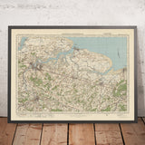 Mapa de Old Ordnance Survey, hoja 116 - Chatham & Maidstone, 1925: Sheerness, Whitstable, Faversham, Rochester, Isla de Sheppey