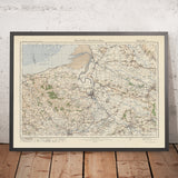 Mapa de Old Ordnance Survey, hoja 120 - Bridgwater y Quantock Hills, 1925: Taunton, Glastonbury, Williton, Highbridge, Burnham-on-Sea