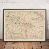 Mapa antiguo de Ordnance Survey, hoja 13 - Kirkby Stephen & Appleby, 1925: Brough, Shap, Tebay, Morland, North Pennines AONB