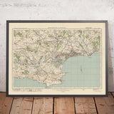 Old Ordnance Survey Map, Sheet 141 - Bournemouth & Swanage, 1919-1926: Poole, Christchurch, Wareham, Poole Harbour, Isle of Purbeck, Corfe Castle