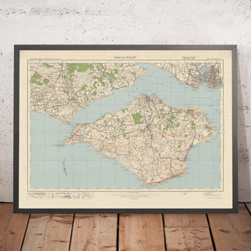 Old Ordnance Survey Map, Sheet 142 - Isle of Wight, 1919-1926: Portsmouth, Newport, Ryde, Cowes, Gosport, Carisbrooke Castle, The Needles, Osborne House