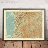 Alte OS-Karte von Ceredigion & Montgomeryshire von Bartholomew, 1901: Aberystwyth, Cardigan Bay, Plynlimon, Südsnowdonia, Cambrians 