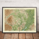 Old OS Map of Herefordshire by Bartholomew, 1901: Hereford, Abergavenny, Cheltenham, River Wye, Black Mountains, Forest of Dean, Malvern Hills
