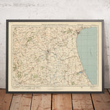 Mapa antiguo de Ordnance Survey, hoja 28 - Gt Driffield & Bridlington, 1925: Hornsea, Nafferton, Skipsea, Market Weighton, Hutton Cranswick