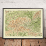 Old OS Map of Berkshire by Bartholomew, 1901: Reading, Windsor, Thames, Windsor Castle, Downs, Chilterns