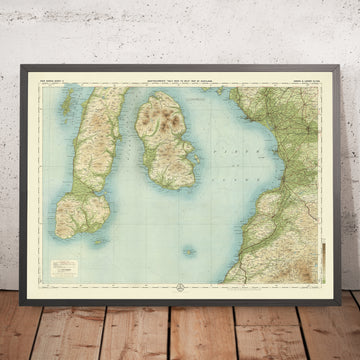 Ancienne carte OS de Kintyre, île d&