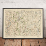 Mapa antiguo de Ordnance Survey, hoja 38 - Doncaster, 1925: Rotherham, Gainsborough, Bawtry, Tickhill, Epworth