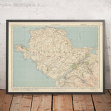 Mapa de estudio de artillería antigua, hoja 41 - Anglesey, 1925: Bangor, Caernarfon, Holyhead, Amlwch, Beaumaris