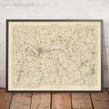 Mapa de Old Ordnance Survey, hoja 47 - Lincoln, 1925: Horncastle, Woodhall Spa, Wragby, North Hykeham, Metheringham