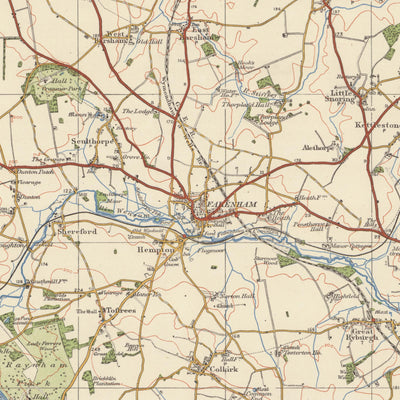 Old Ordnance Survey Map, Sheet 57 - Fakenham, 1925: Holt, Burnham Market, Little Walsingham, Briston, Norfolk Coast AONB