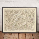 Old Ordnance Survey Map, Sheet 60 - Shrewsbury, 1925: Welshpool, Llanfyllin, Llanrhaeadr-ym-Mochnant, Llanfair Caereinion, Shropshire Hills AONB