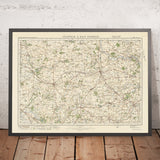 Mapa de Old Ordnance Survey, hoja 66 - Swaffam y East Dereham, 1925: Watton, Wymondham, Attleborough, Reepham, Oxburgh Estate