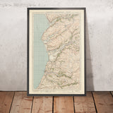 Carte Old Ordnance Survey, feuille 68 - Barmouth et Aberystwyth, 1925 : Tywyn, Aberdyfi, Machynlleth, parc national d'Eryri (Snowdonia)