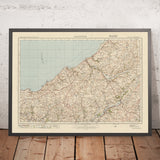 Mappa dell'Ordnance Survey antica, Foglio 78 - Lampeter, 1925: New Quay, Aberaeron, Llanbydder, Llandysul, Baia di Cardigan 