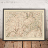 Mapa de estudio de artillería antigua, hoja 79 - Llandrindod Wells, 1925: Builth Wells, Rhayader, Llanwrtyd Wells, Tregaron, Elan Valley