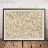 Mapa de Old Ordnance Survey, hoja 89 - Carmarthen, 1925: St Clears, Llandeilo, Ammanford, Llandysul, Newcastle Emlyn