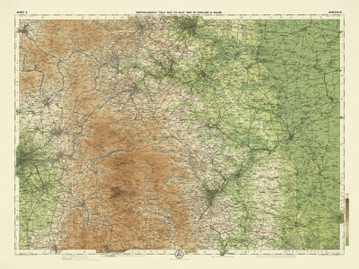 Antiguo mapa OS de Sheffield, Yorkshire por Bartholomew, 1901: Peak District, River Don, Chatsworth House
