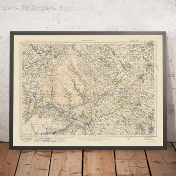 Old Ordnance Survey Map, Sheet 91 - Abergavenny, 1925: Crickhowell, Hereford, Brynmawr, Monmouth, Bannau Brycheiniog National Park