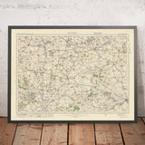 Carte Old Ordnance Survey, feuille 94 - Bicester, 1925 : Buckingham, Brackley, Aylesbury, Kidlington, Woodstock