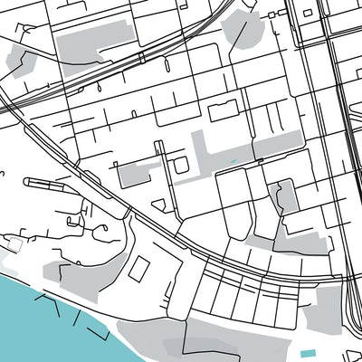 Plan de la ville moderne de Södermalm, Suède : hôtel de ville, Globe Arena, musée ABBA, Djurgården, Skansen