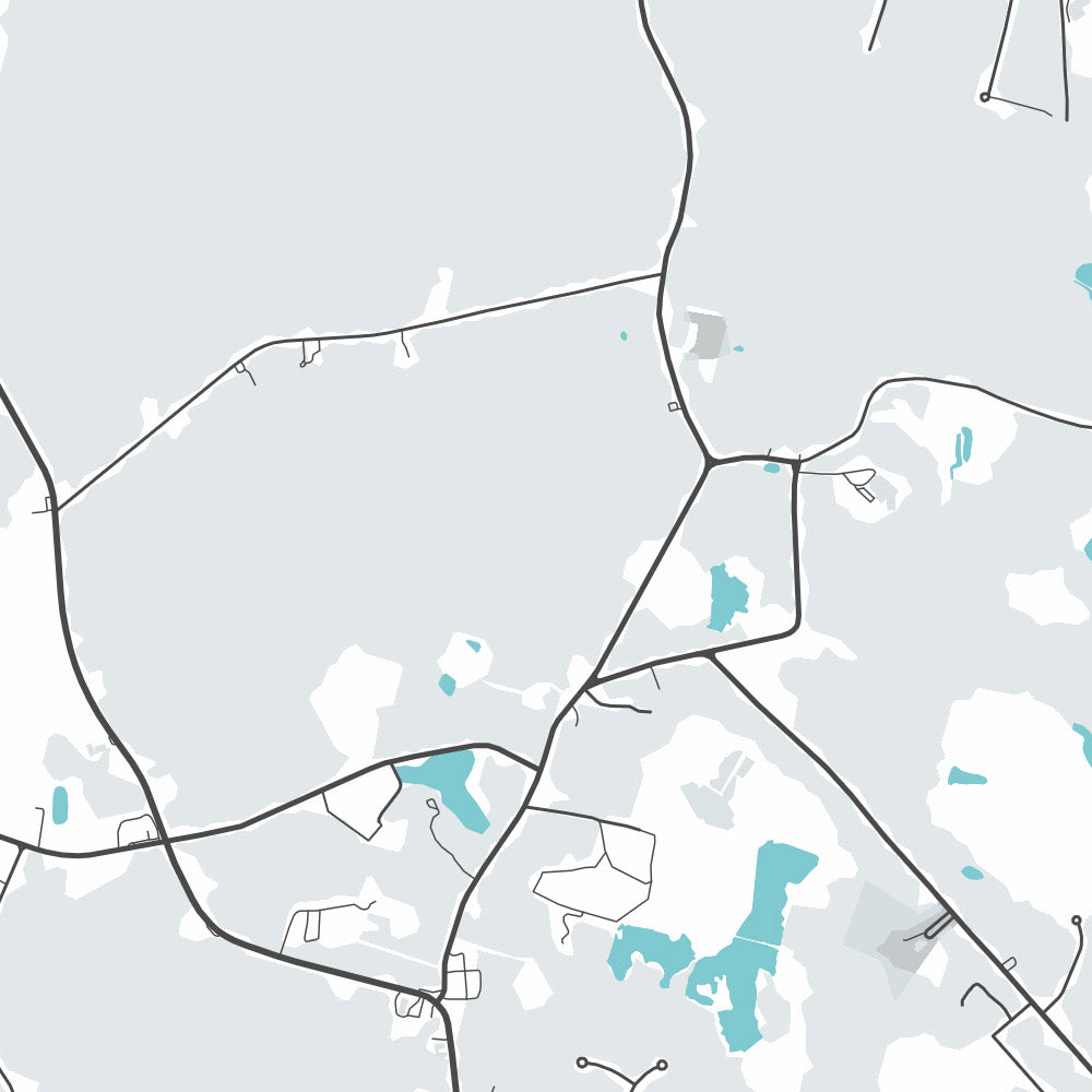 Mapa moderno de la ciudad de Plympton, MA: Ayuntamiento de Plympton, Biblioteca pública de Plympton, Escuela secundaria de Plympton, MA-106, US-44