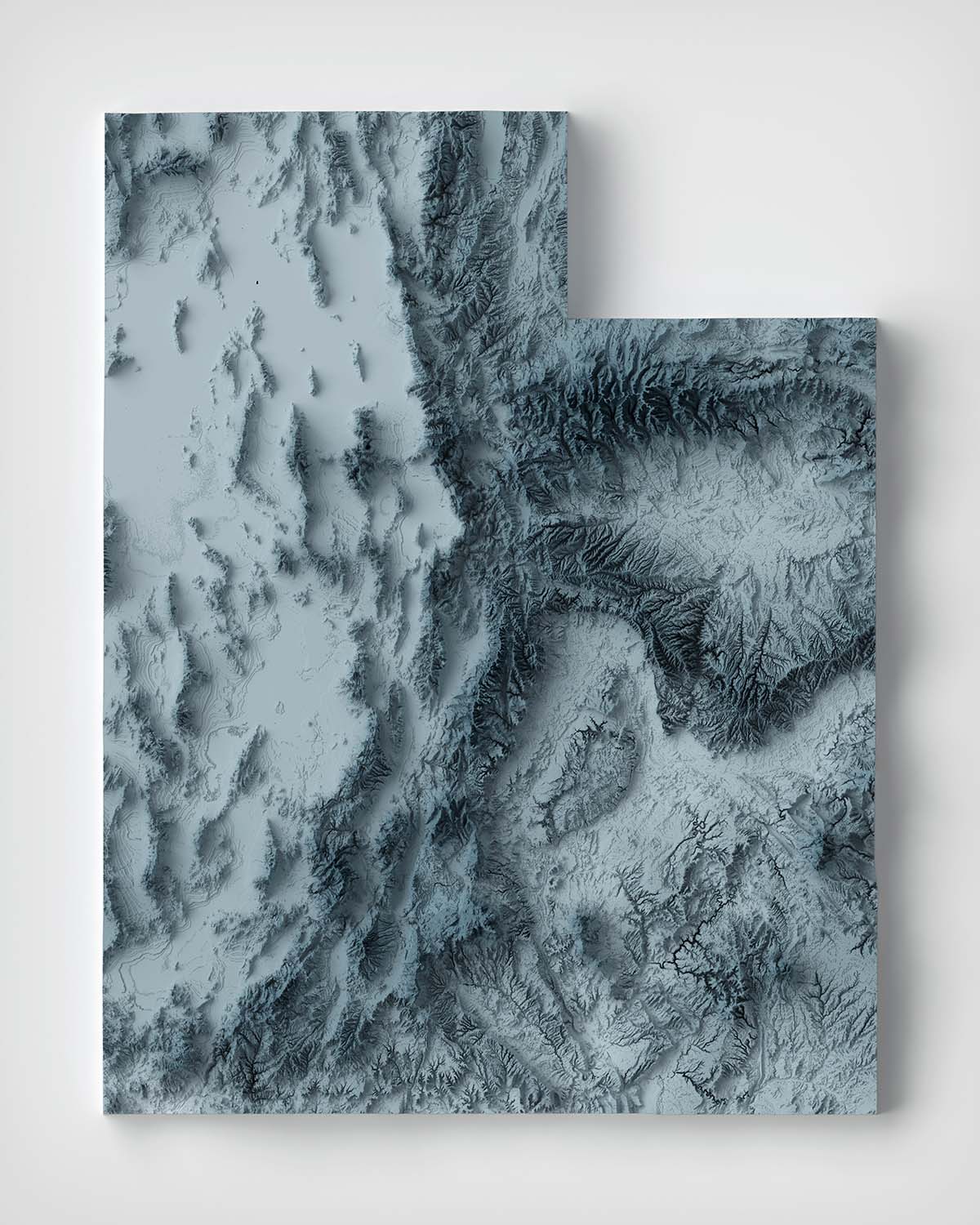 Mapa de relieve topográfico 3D de Utah 