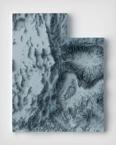 Mapa de relieve topográfico 3D de Utah 