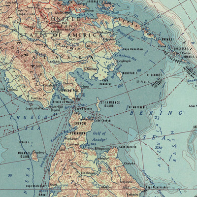 Mappa antica del Circolo Polare Artico e del Polo Nord, 1967: Svalbard, Islanda, Groenlandia, Spedizioni Scientifiche 